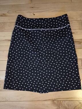 Mac & Jac Women's Size 16 Black & Pink Polka Dot Pencil Skirt